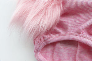 Baby Pink Faux Fur Dog Top