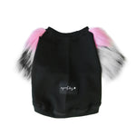 Load image into Gallery viewer, Hot Pink &amp; Grey Faux Fur Top- XXXS Left

