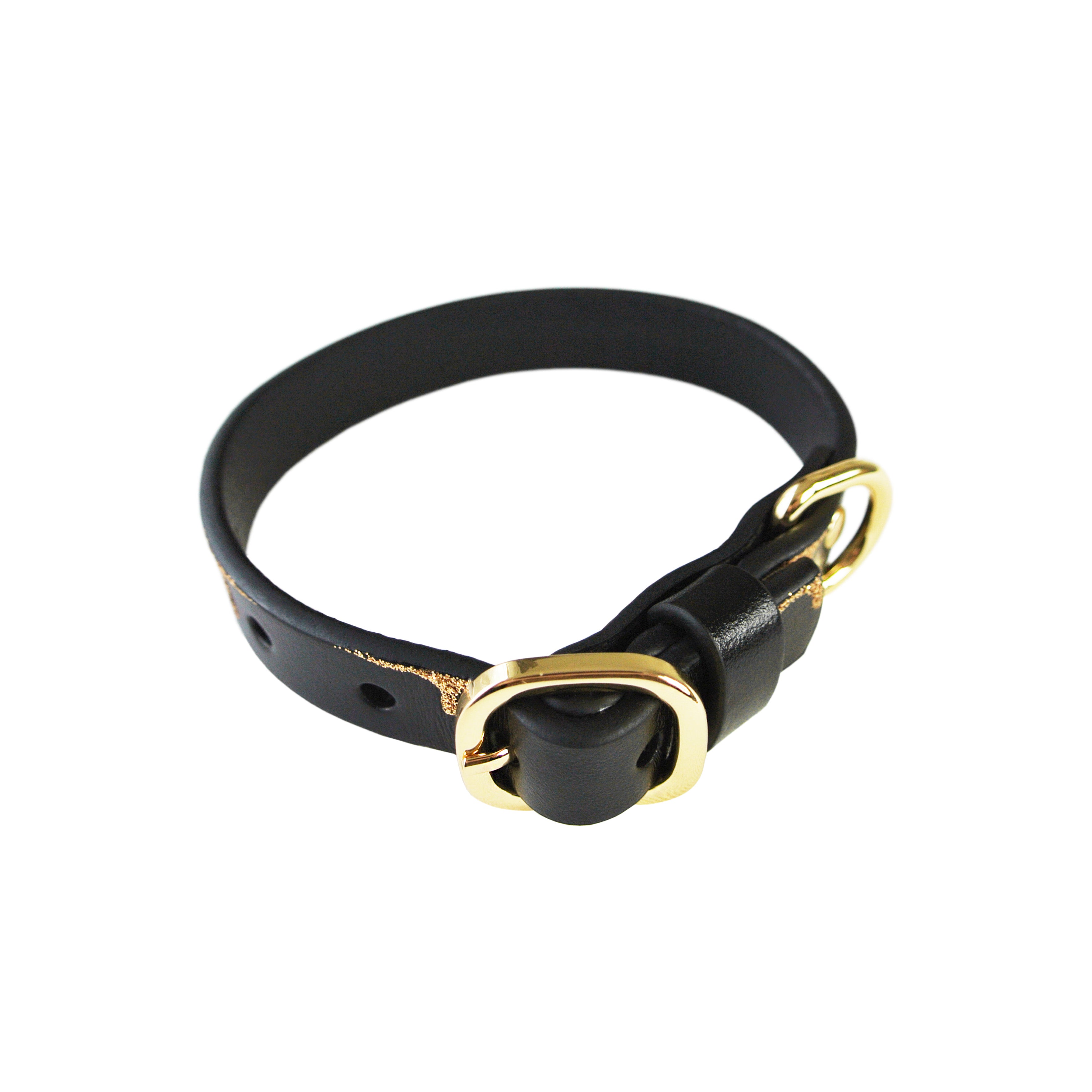 Dripping in Gold Dog Collar - with or without Spikes