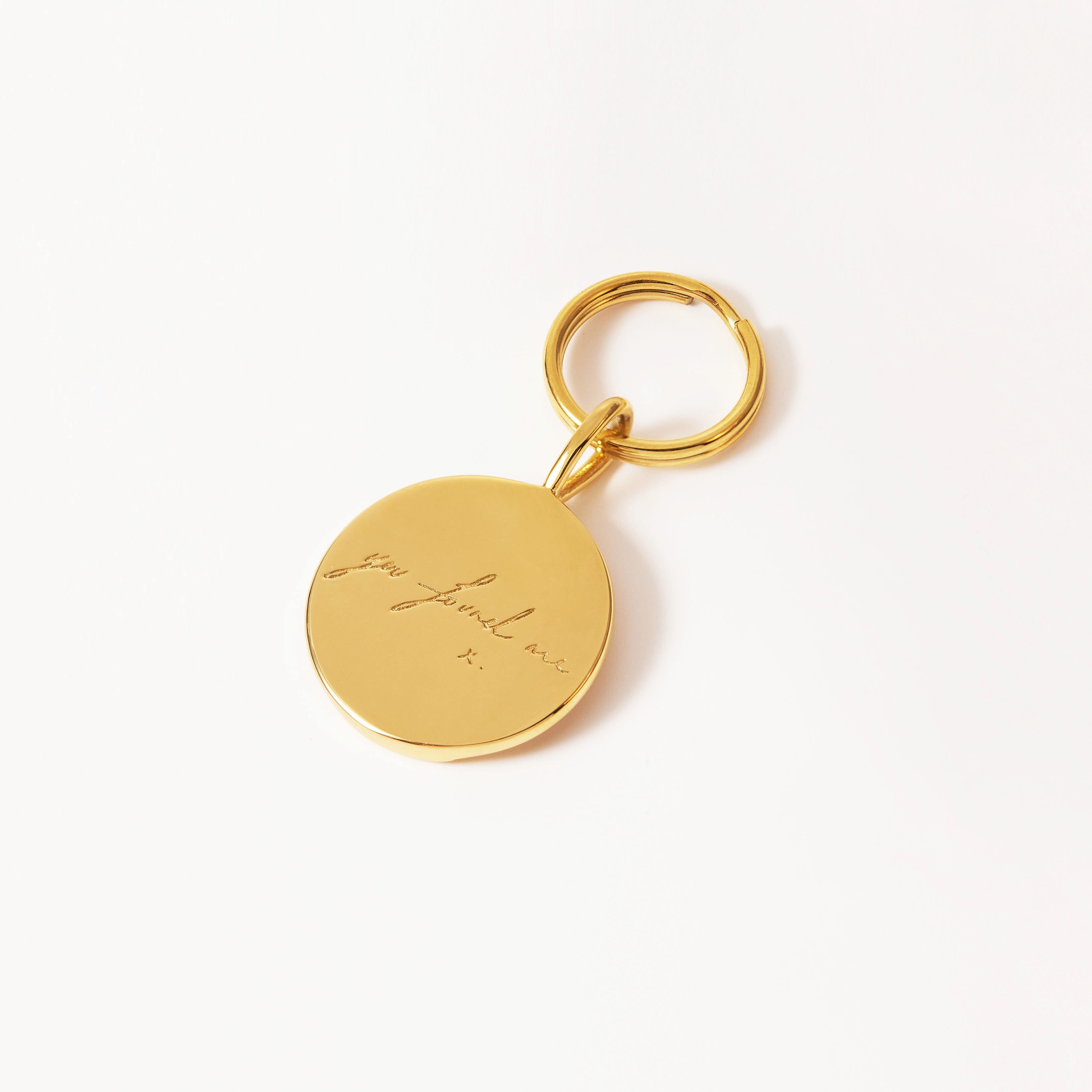 you found me. x matching pendant set for you & your dog. 18k Yellow Gold plated & Stainless steel.